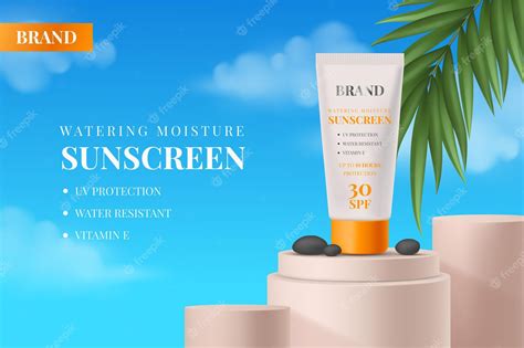 Premium Vector Realistic Sunscreen Bottle Promo