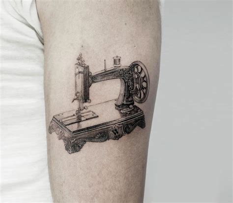 Sewing Machine Tattoo By Daniel Berdiel Photo 31616