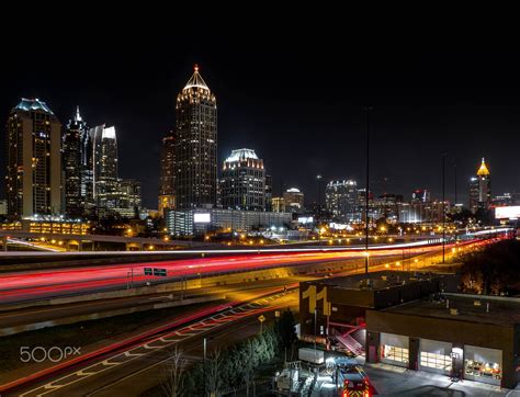 17th Street Atlanta City Atlanta Skyline Night City