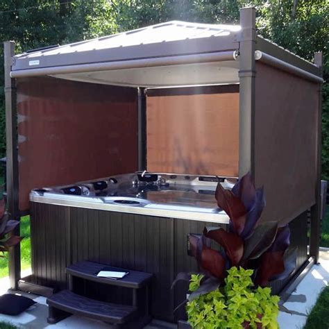 The Covana Automatic Cover And Gazebo Spring Dance Hot Tubs Hot Tub Cover Hot Tub Gazebo