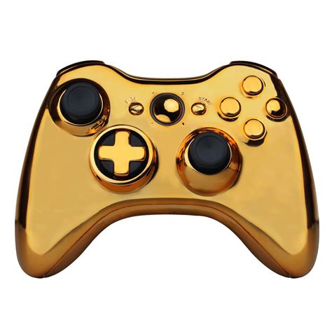 Gold Full Controller Shell Case Housing For Microsoft Xbox