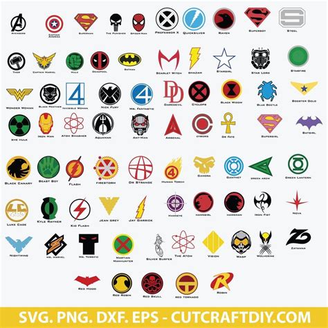 Superhero Logos SVG Superhero Icon SVG Super Hero SVG Superhero Clip