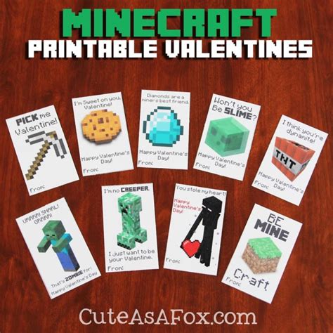 Maybe you would like to learn more about one of these? Printable Minecraft Valentines