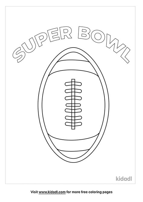 Free Super Bowl Coloring Page Coloring Page Printables Kidadl