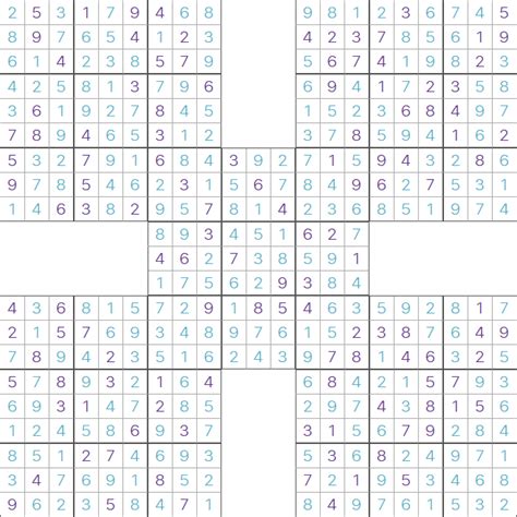 Daily Easy Samurai Sudoku Puzzle For Saturday 10th June 2023 Easy