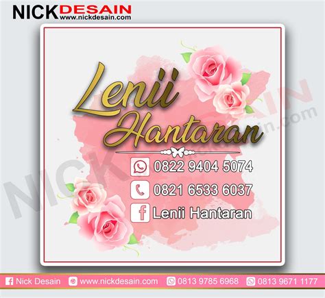 Contoh Desain Stiker Label Hantaran Wedding Warna Pink Percetakan