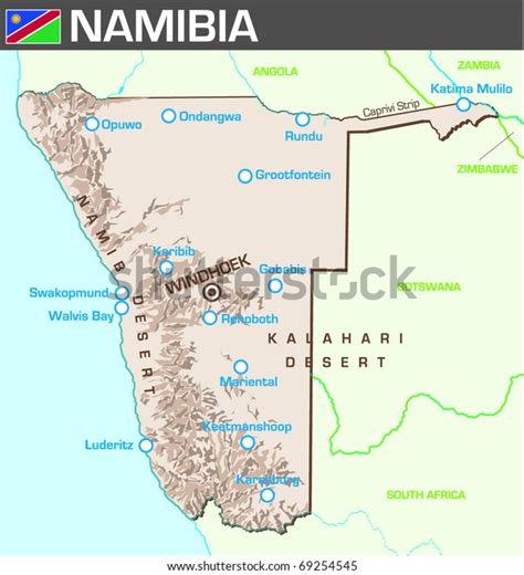 The namibia free vector map file in vector format enable the user organise level of structuring of map. Map Namibia Stock Vector (Royalty Free) 69254545