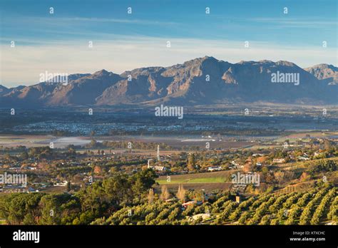 Paarl Valley At Sunrise Paarl Western Cape South Africa Africa