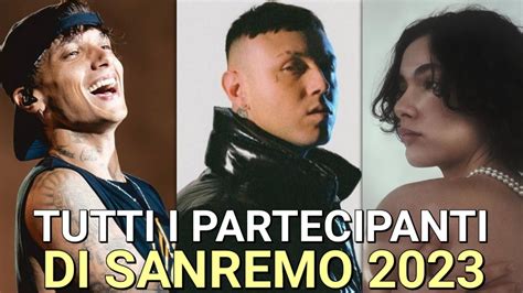 I 28 Cantanti Del Festival Di Sanremo 2023 Canzoni Ultimo Marco