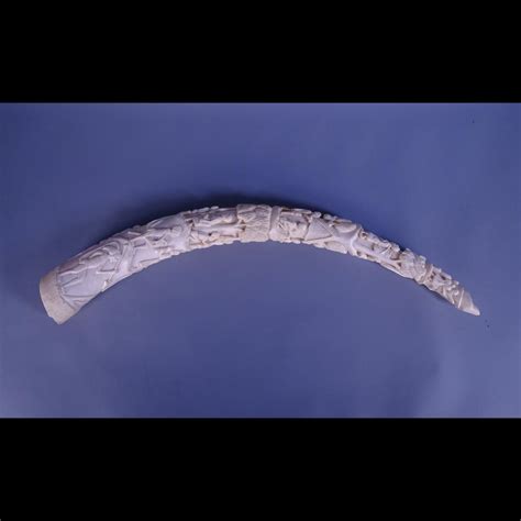 Sold Price African Carved Ivory Elephant Tusk Before Convention