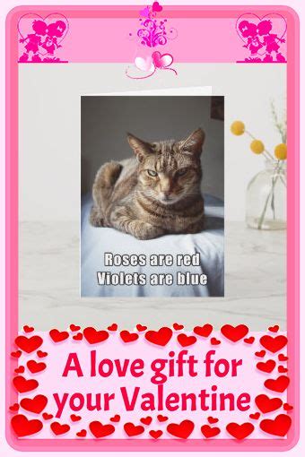 Valentine Cat Funny Poem Holiday Card Zazzle Holiday Design