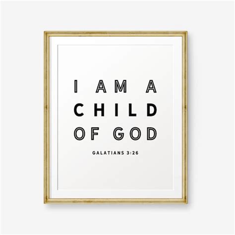 I Am A Child Of God Bible Verse Art Print Girl Nursery Wall Etsy