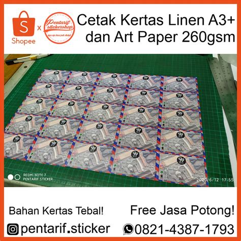 Cetak Kertas Art Paper 260gram Dan Linen Ukuran A3 Shopee Indonesia