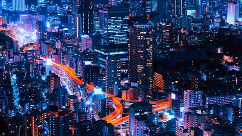Wallpaper City Lights Tokyo Night 1920x1080