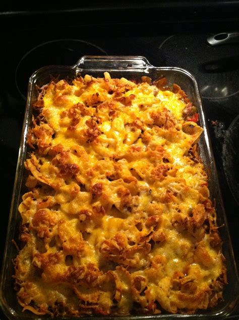 This Right Here Is Frito Pie Casserole Layerd With Cheese And Lots Of