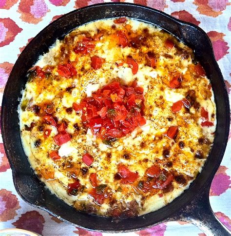 Haute Heirloom Goat Cheese Queso Fundido With Crumbled Smokehouse