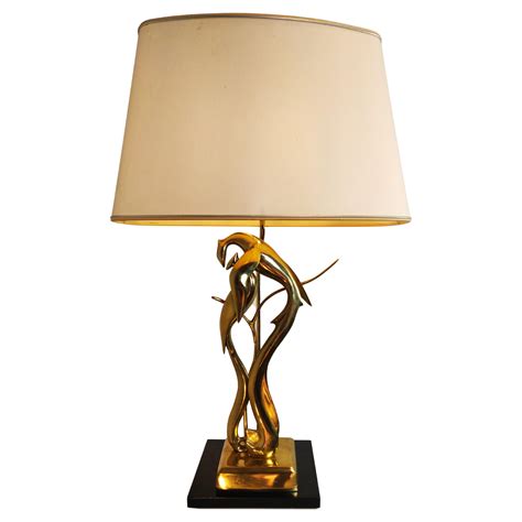 brass sculpture table lamp at 1stdibs