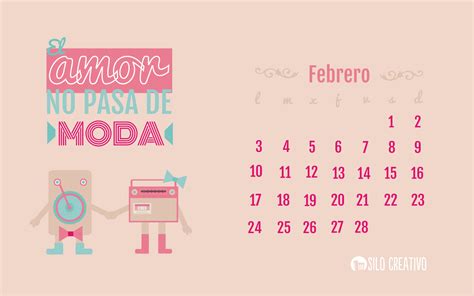 Calendario Descargable Febrero • Silo Creativo
