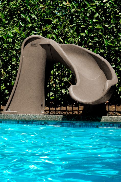 Cyclone Pool Slide For In Ground Pools Taupe