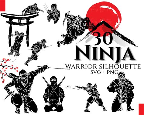 Ninja Warrior Silhouette Ninja Svg Ninja Clipart Ninja Silhouette