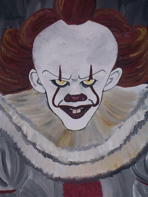 Pennywise The Clown From Stephen Kings It Acrylic Painting Painting
