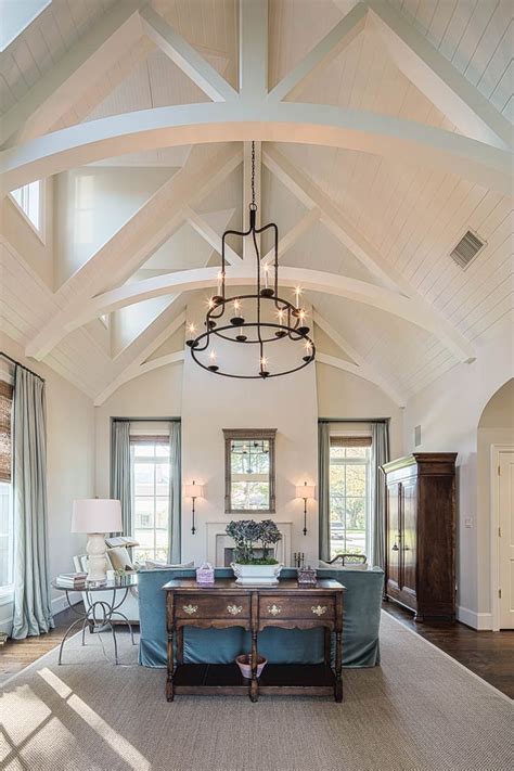Cathedral Ceiling With Beams Gordon Partners Vaulted Ceiling Living