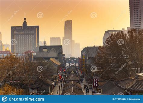 Beijing Cityscape Between Ancient Chinese Architecture Historic