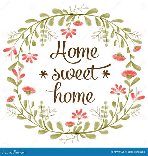 Home Sweet Home Stock Vector Illustration Of Painting Post 76979605