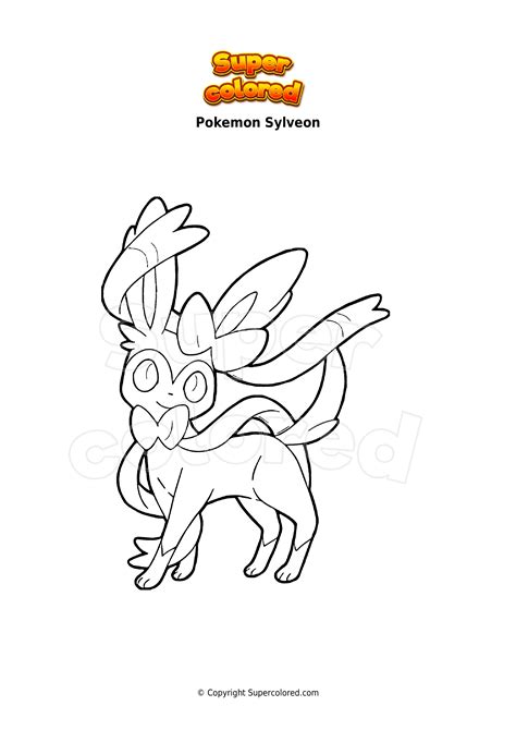 Coloring Page Pokemon Sylveon