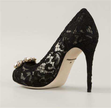 Dolce And Gabbana Lace Embellished Pumps Shoes Post