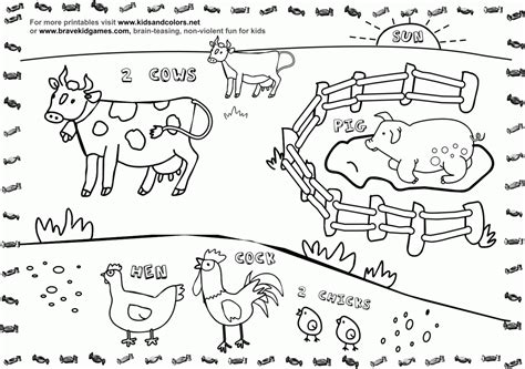 Farm Animal Coloring Page Image Detail For Free Farm Coloring