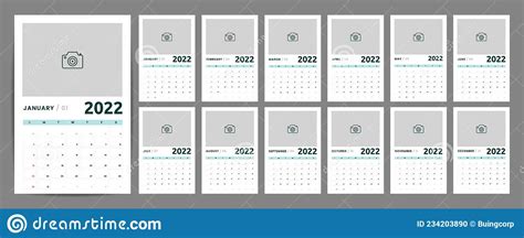 Calendar 2022 Week Start Sunday Corporate Design Planner Template
