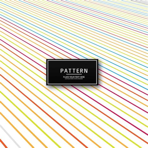Free Vector Abstract Colorful Creative Lines Pattern Vector Illustration