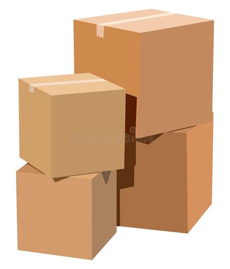Cajas de cartón ilustración del vector Ilustración de imagen 50936322