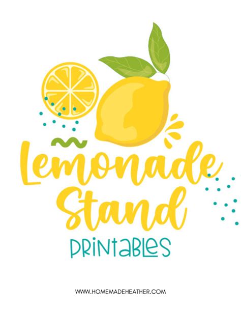 printable lemonade stand signs