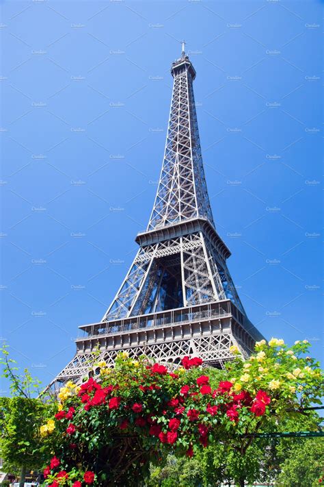 Eiffel Tower Paris France High Quality Architecture Stock Photos