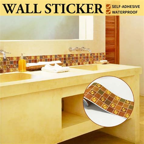 Waterproof Pvc Wall Borders Peel Sticker Self Adhesive Decorative For