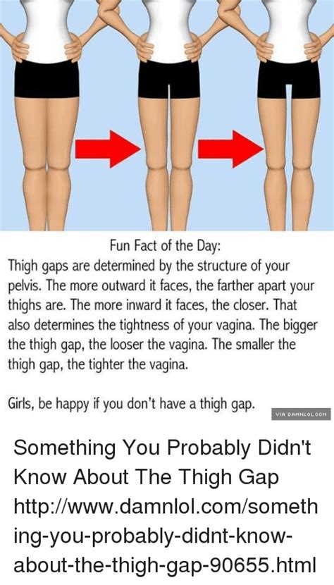 Fun Fact Of The Day Thigh Gaps Are Determined By The Structure Of Your