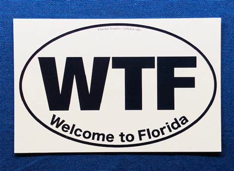 Wtf Welcome To Florida Postcard Etsy
