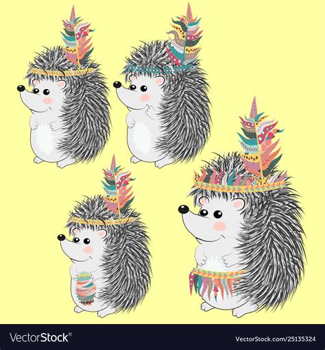 Collection Cute And Funny Indian Animals Vector Image