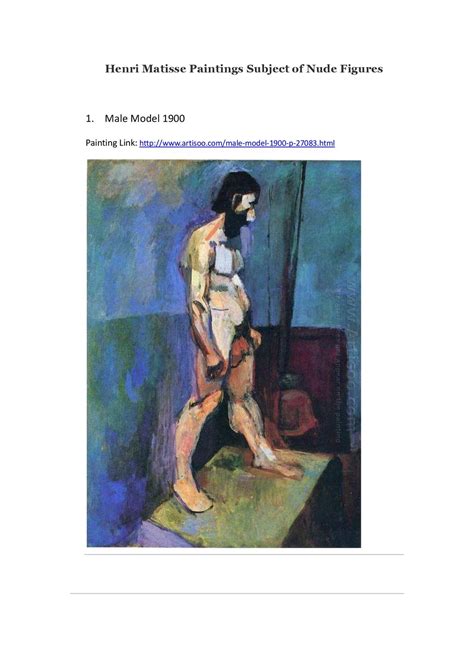 Calam O Henri Matisse Paintings Subject Of Nude Figures Artisoo