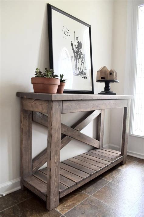 Side Table Solid Wood Modern Farmhouse Console Entryway Table Etsy