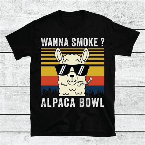 Wanna Smoke Alpaca Bowl Funny Vintage Llama Alpaca Smoking Etsy Uk