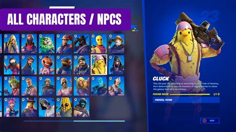 Fortnite All Characters All Locations Guide Complete Character