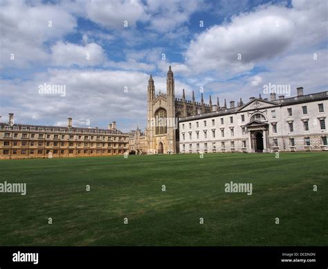 Kings College Cambridge University Quad Stock Photo Alamy