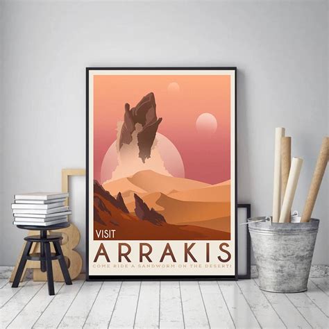 Arrakis Dune Poster Retro Travel Canvas Painting Wall Art Pictures