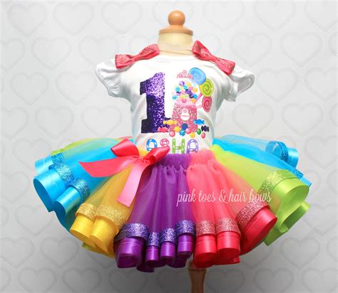 candy land tutu set candy land outfit candy land dress pink toes and hair bows
