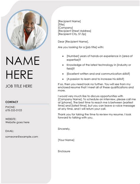 Cover Letter Format Microsoft Word Cover Letter