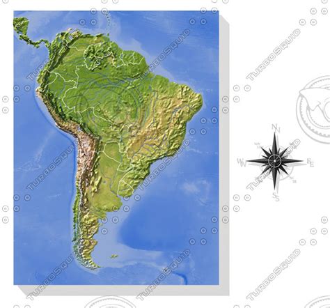 Relief South America 3d Max