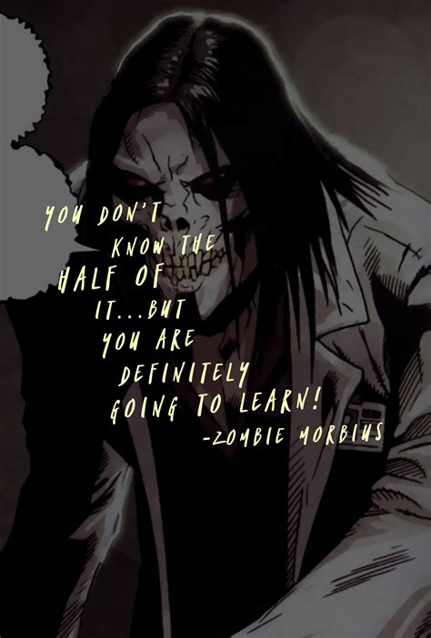 Marvel Character Quote Zombie Morbius Marvel Facts Character